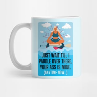 Paddle Boarding Warning Sticker Mug